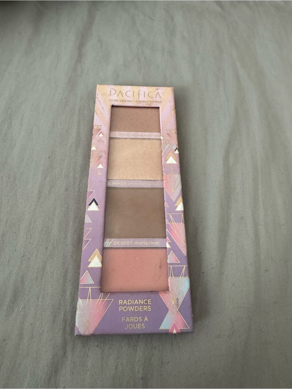 Pacifica Radiance Powders Blush & Highlight Trio — Pink, Tan, Gold